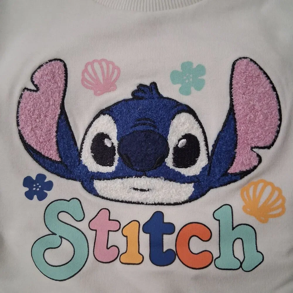Disney Baby Stitch Outfit Size 0/3m Shirt Top Pants Stripes Festival Party Play